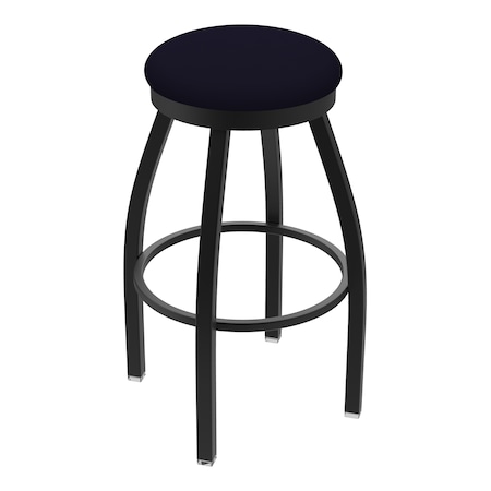 Holland Bar Stool Co 25" Swivel Counter Stool, Black Wrinkle, Canter Twilight Seat 80225BW002